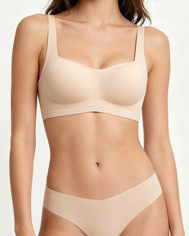 Seamless Square Neck Bralette & Panty Set