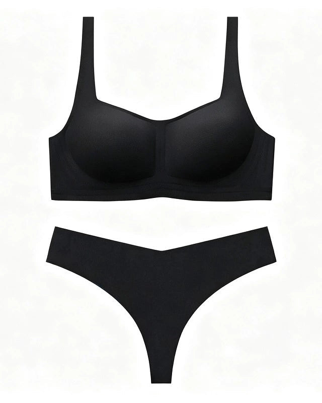 Seamless Square Neck Bralette & Panty Set