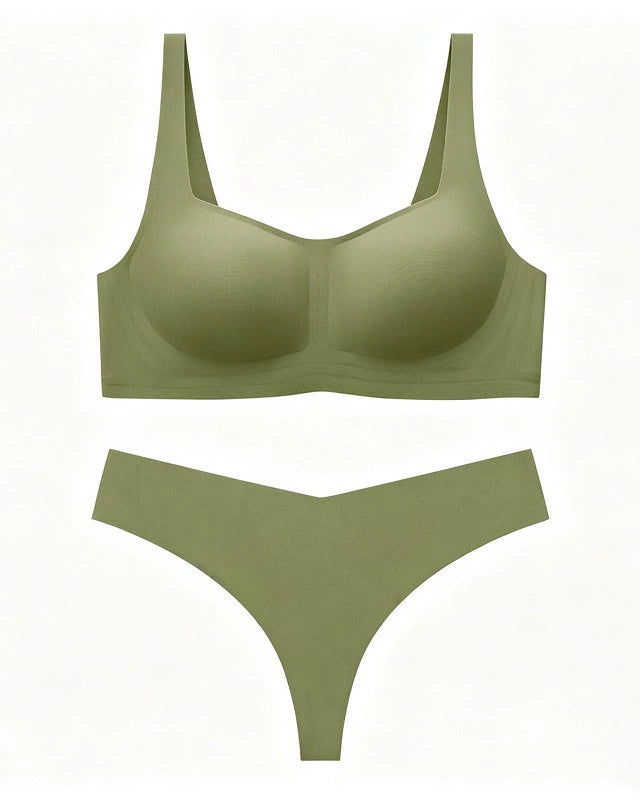 Seamless Square Neck Bralette & Panty Set
