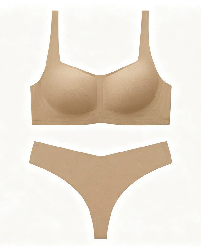 Seamless Square Neck Bralette & Panty Set