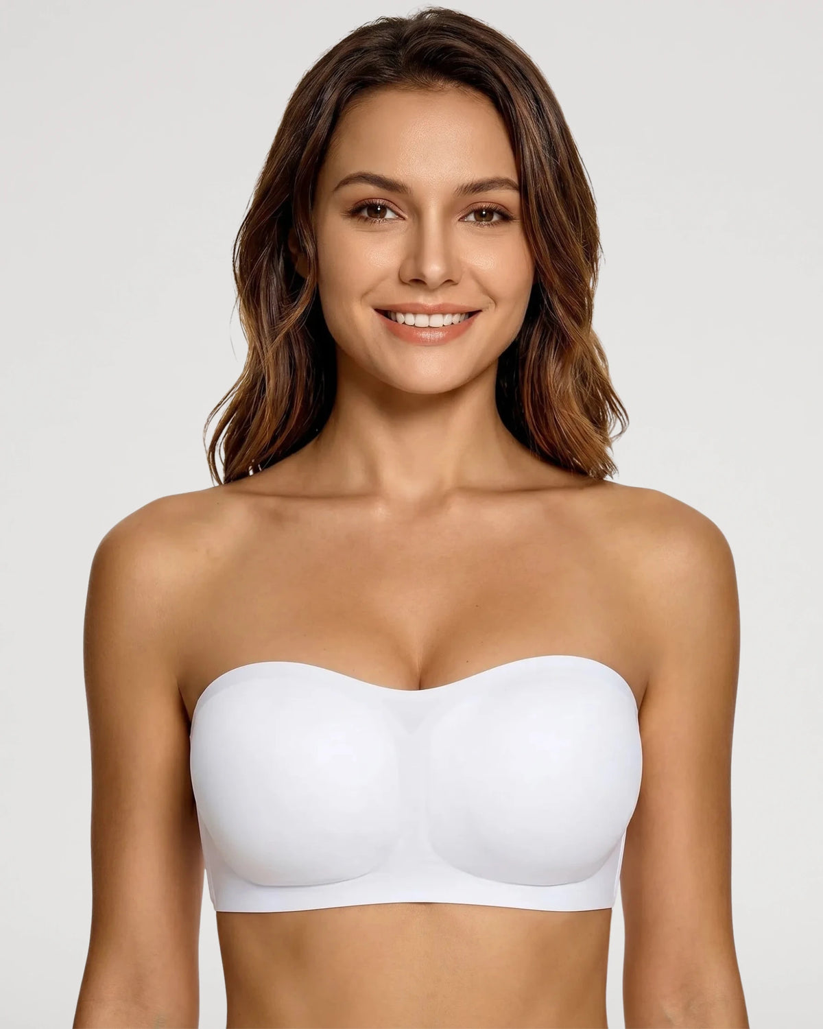 Soutien-gorge sans bretelles sans couture, sans armatures, antidérapant, push-up, en gel