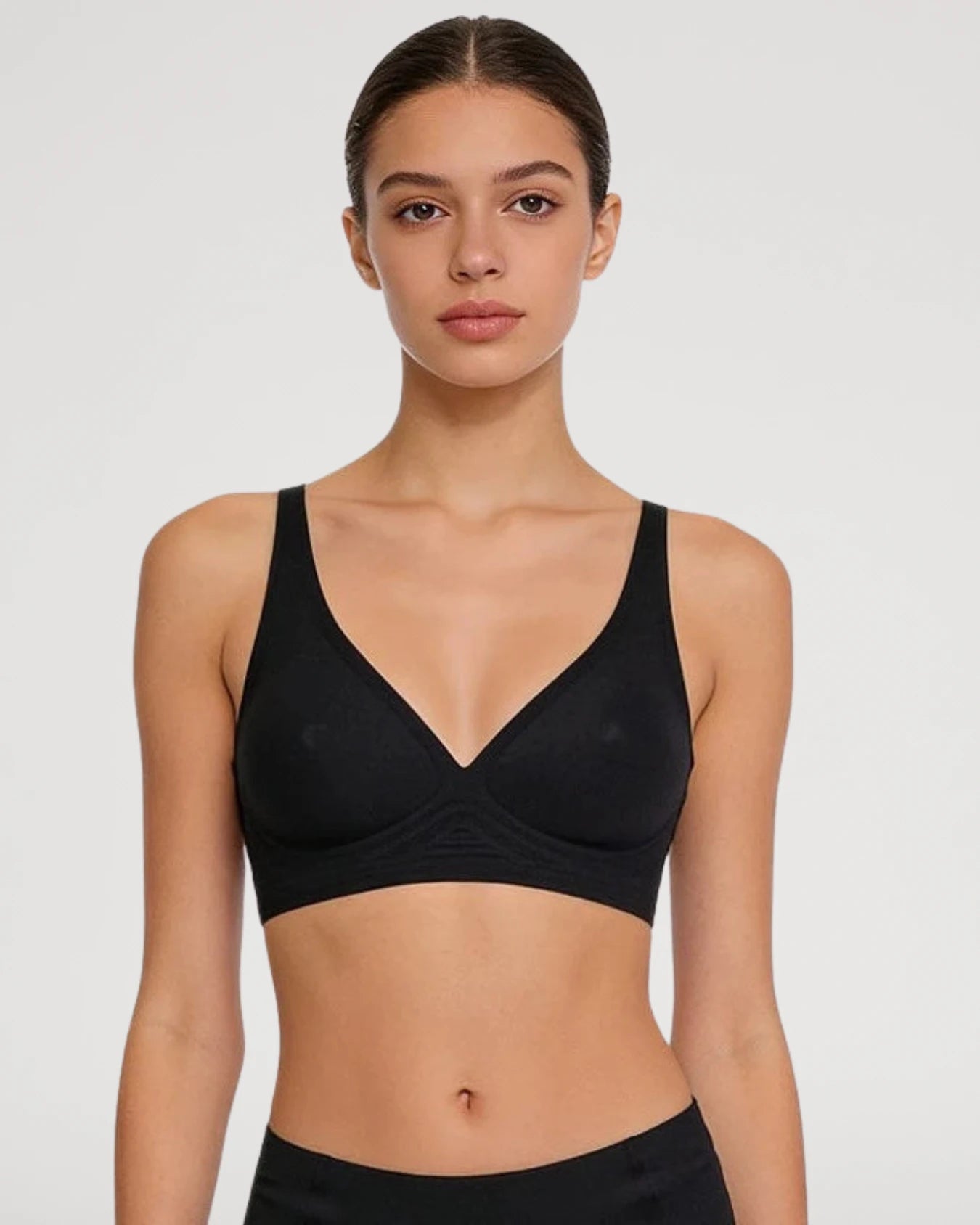 Wireless Push-Up Jelly Bra with Contoured Nipple Details
