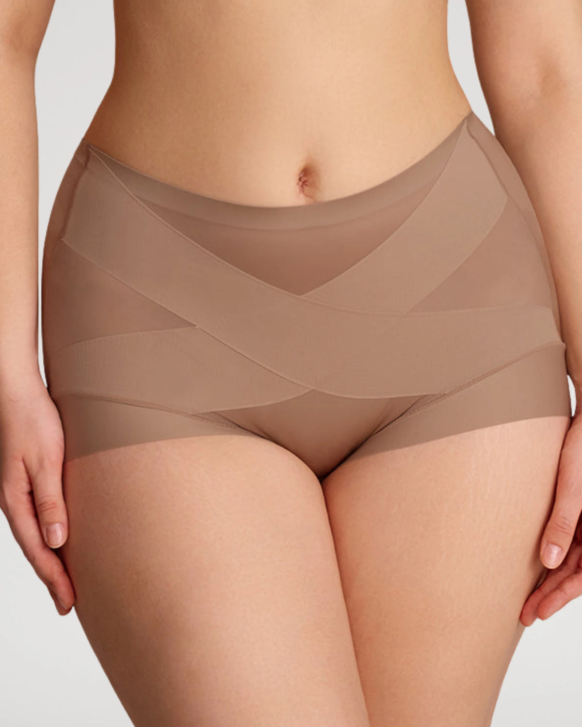 High-Waist Cross Compression Shaping Panties