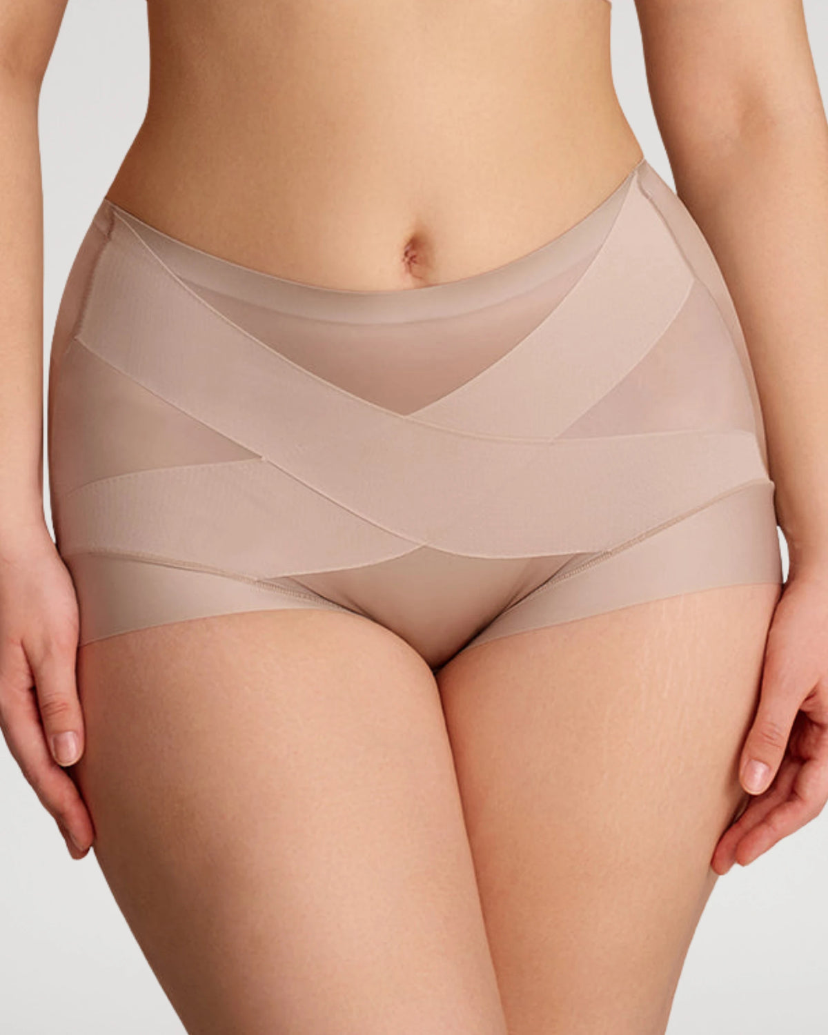 High-Waist Cross Compression Shaping Panties