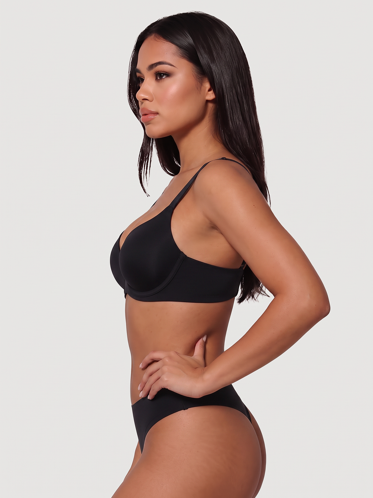 Soutien-gorge balconnet sans couture et sans doublure à armatures