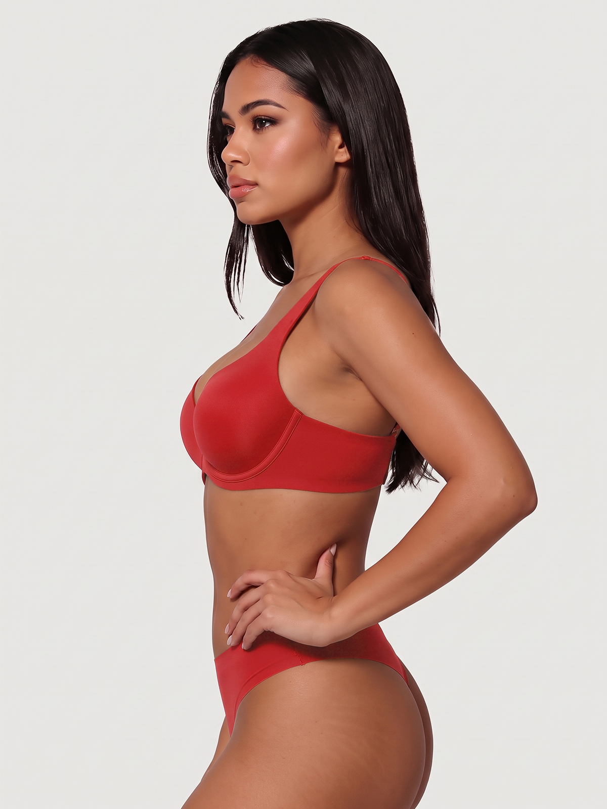 Soutien-gorge balconnet sans couture et sans doublure à armatures