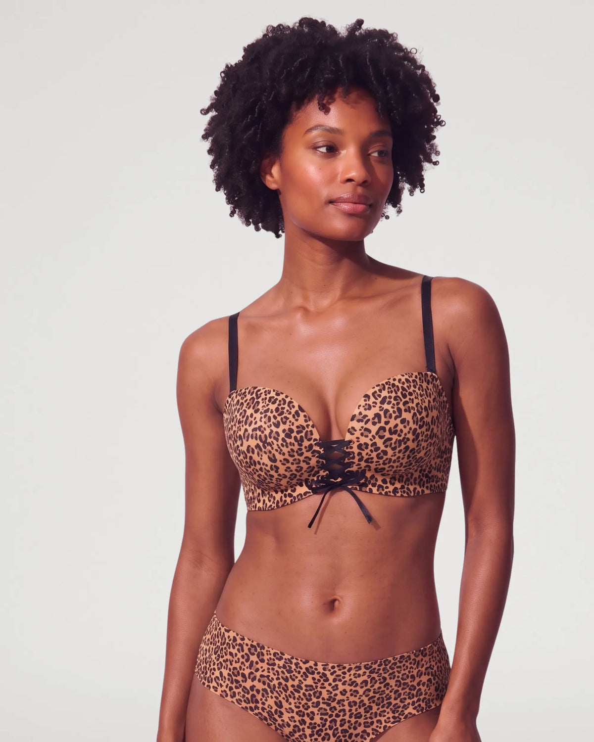 Wireless Front Lace-Up Push-Up Bra