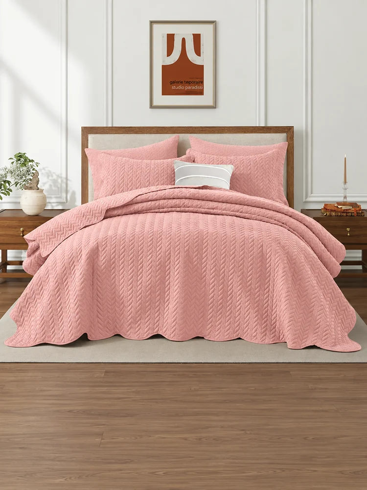 Lightweight Quilted Coverlet Bedspread Set