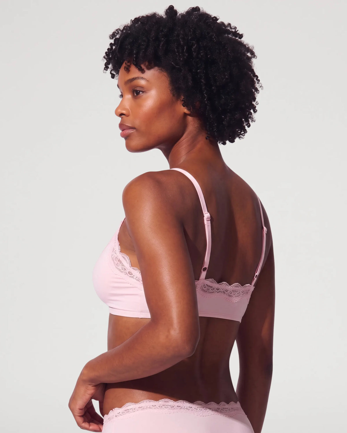 Lace Trim Unlined Wirefree Pull-On Bralette