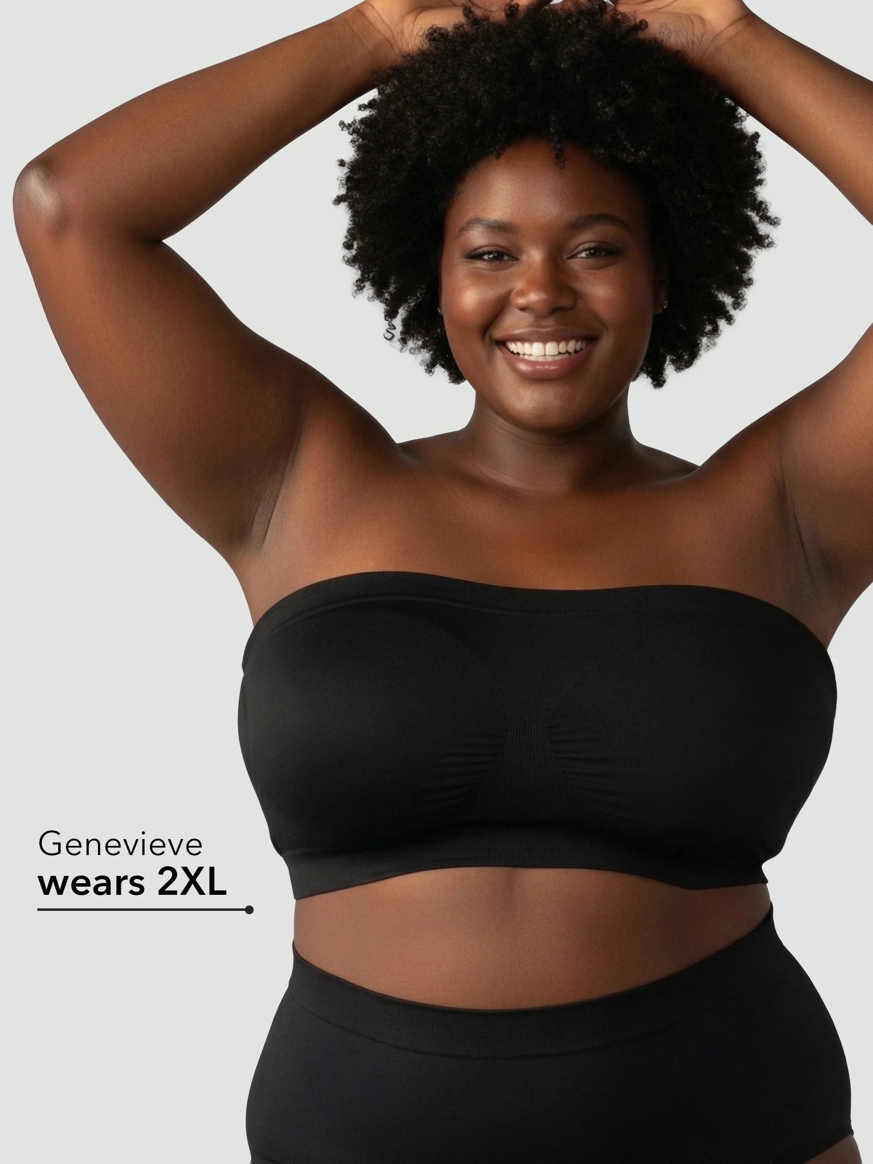Convertible Strapless Bandeau Bra in 3XL — multi-way strapless design, size