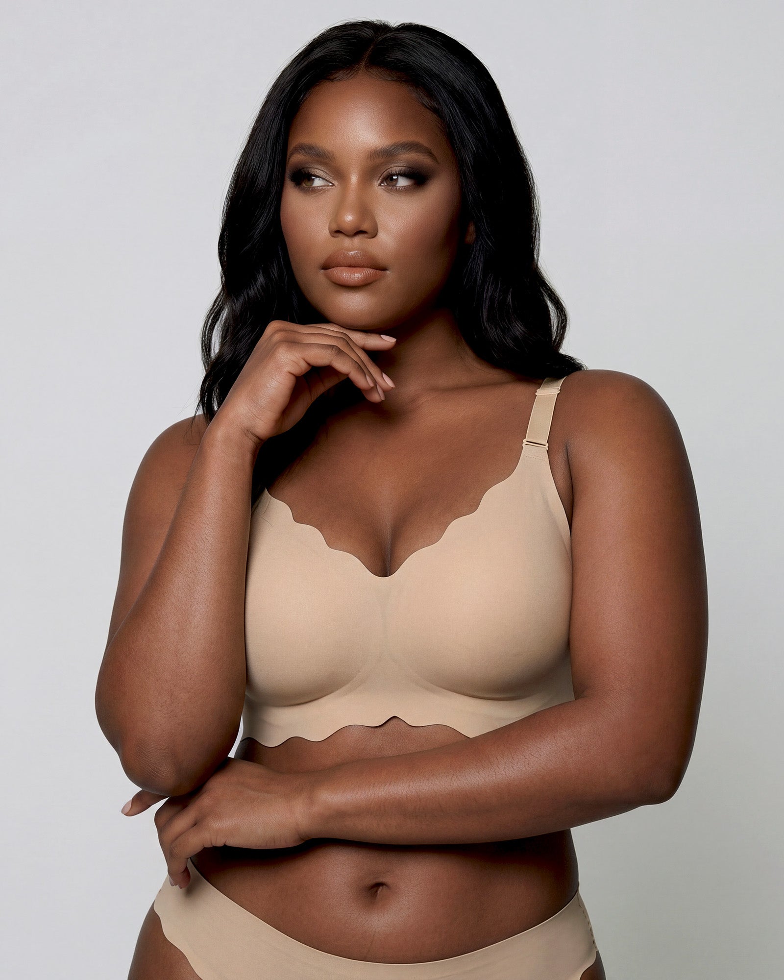 Seamless Scalloped Jelly Bra