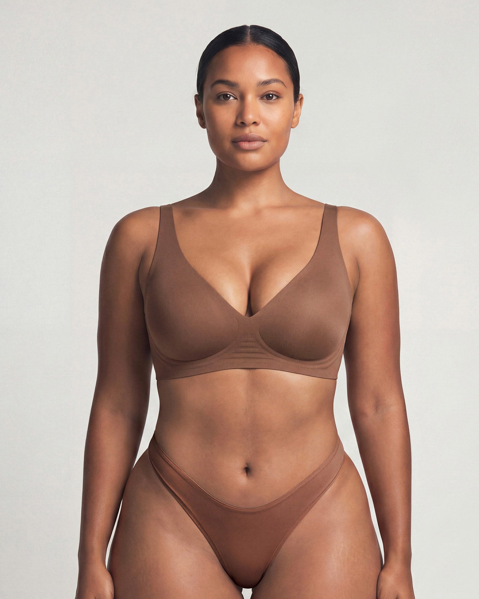 Seamless Wireless Plunge Push-Up Jelly Bra