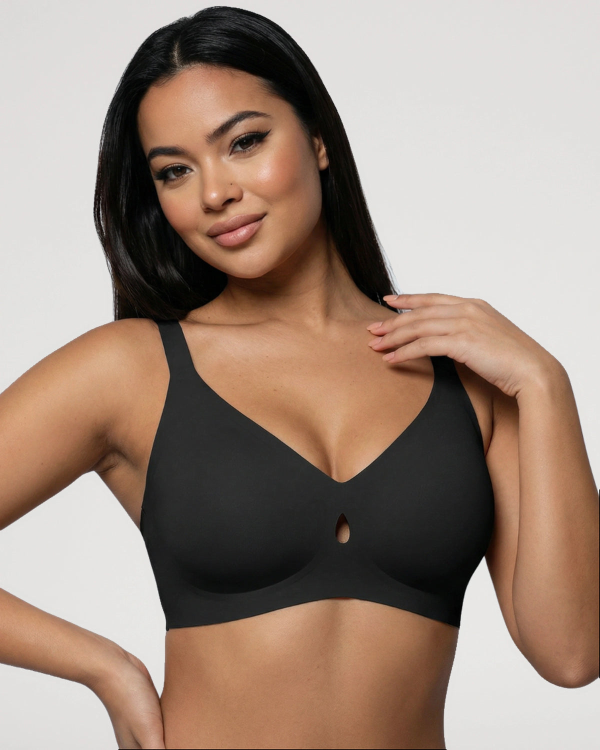 Side profile showing the plunge bra shape | LilyCurve