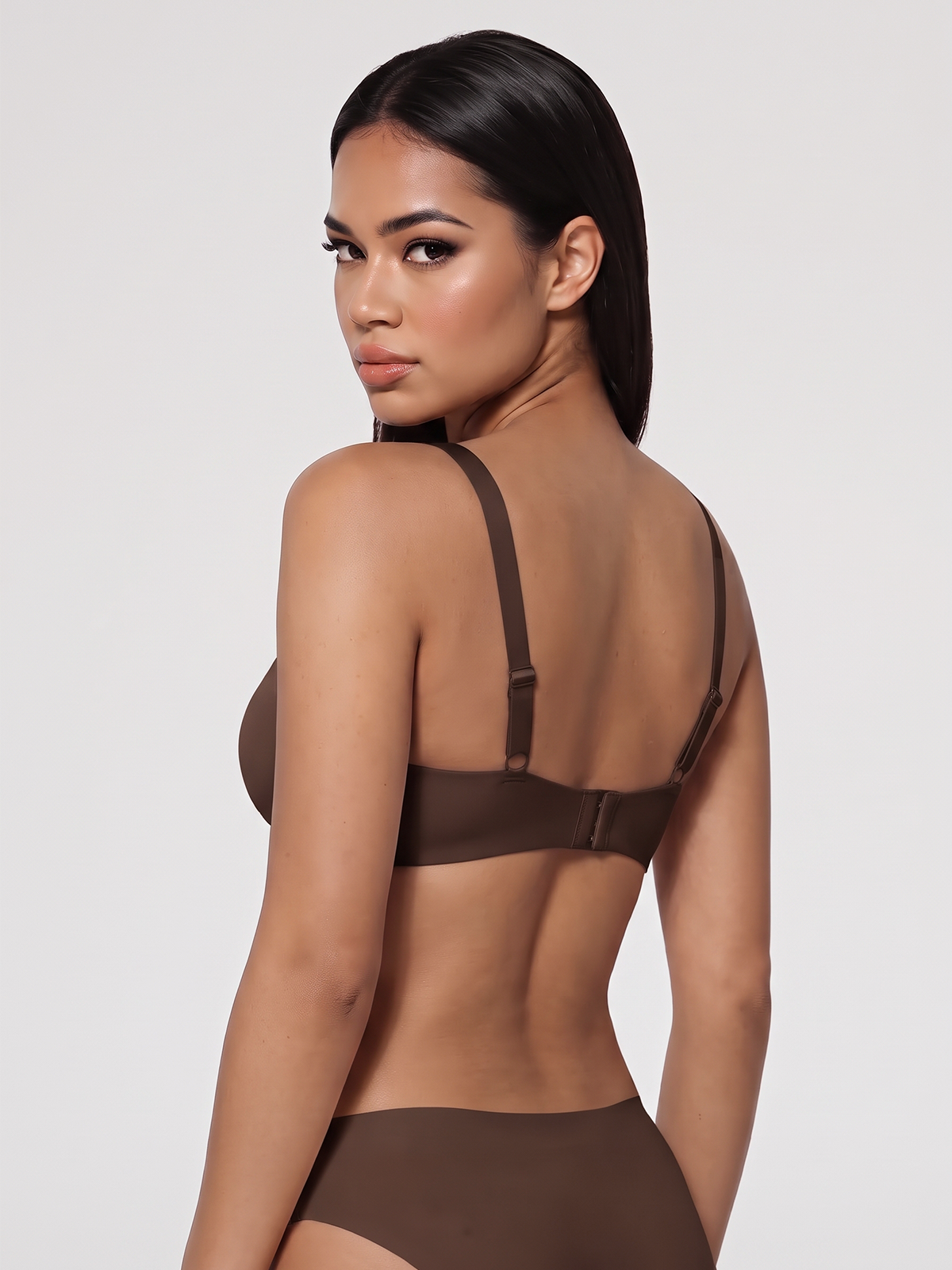 Soutien-gorge balconnet sans couture et sans doublure à armatures