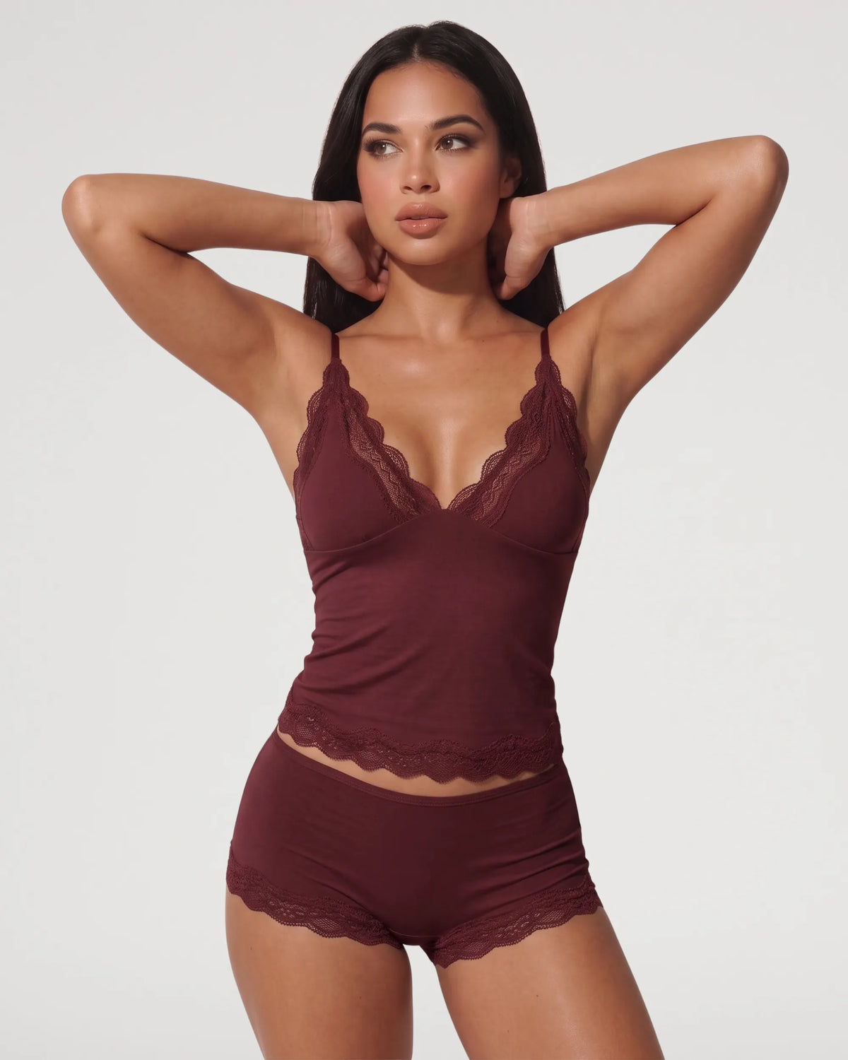 Plunge Cami Top & Boy Shorts Set