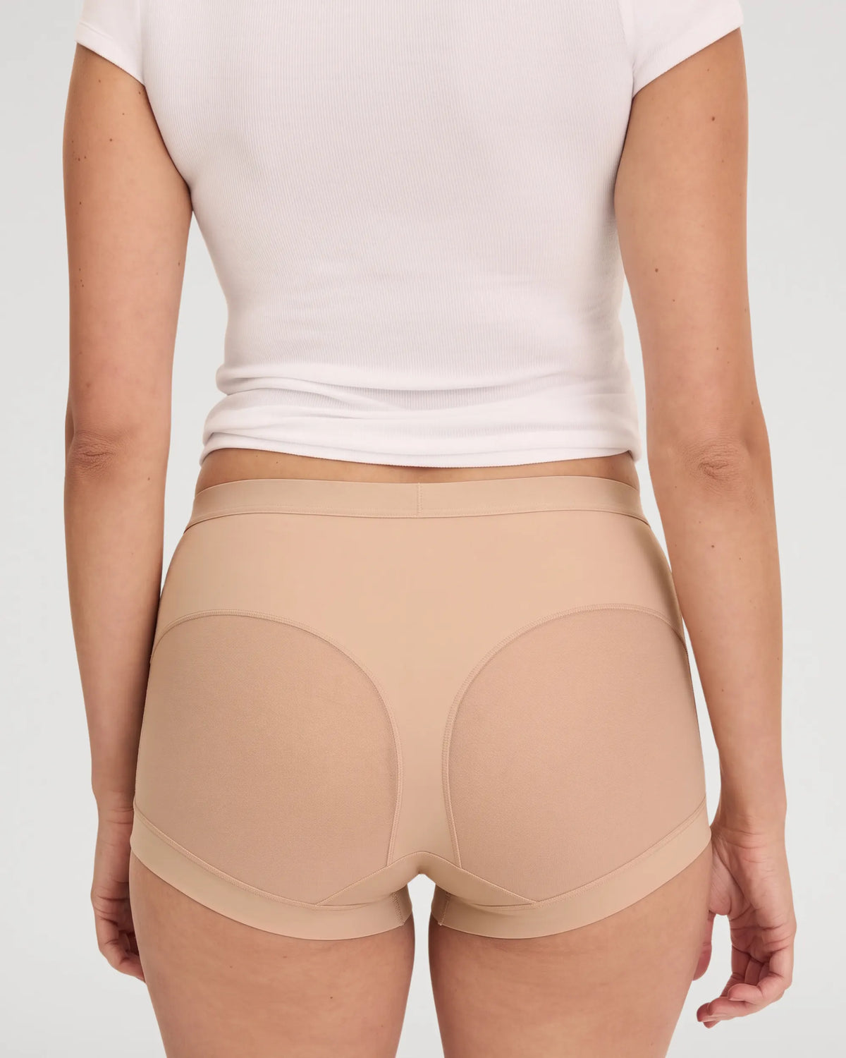 High-Waist Mesh Panel Butt-Lifting Briefs