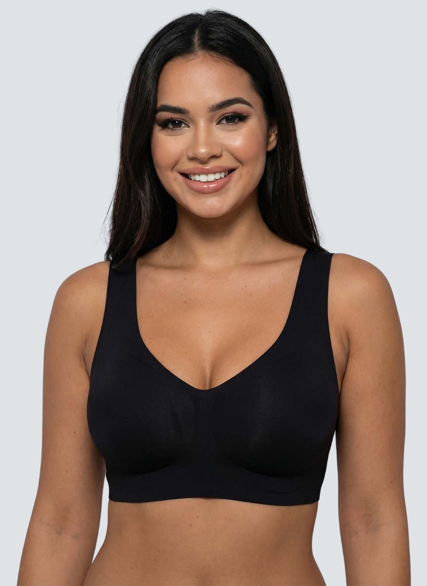 Wireless Smooth Back Jelly Bra - Red / 5XL