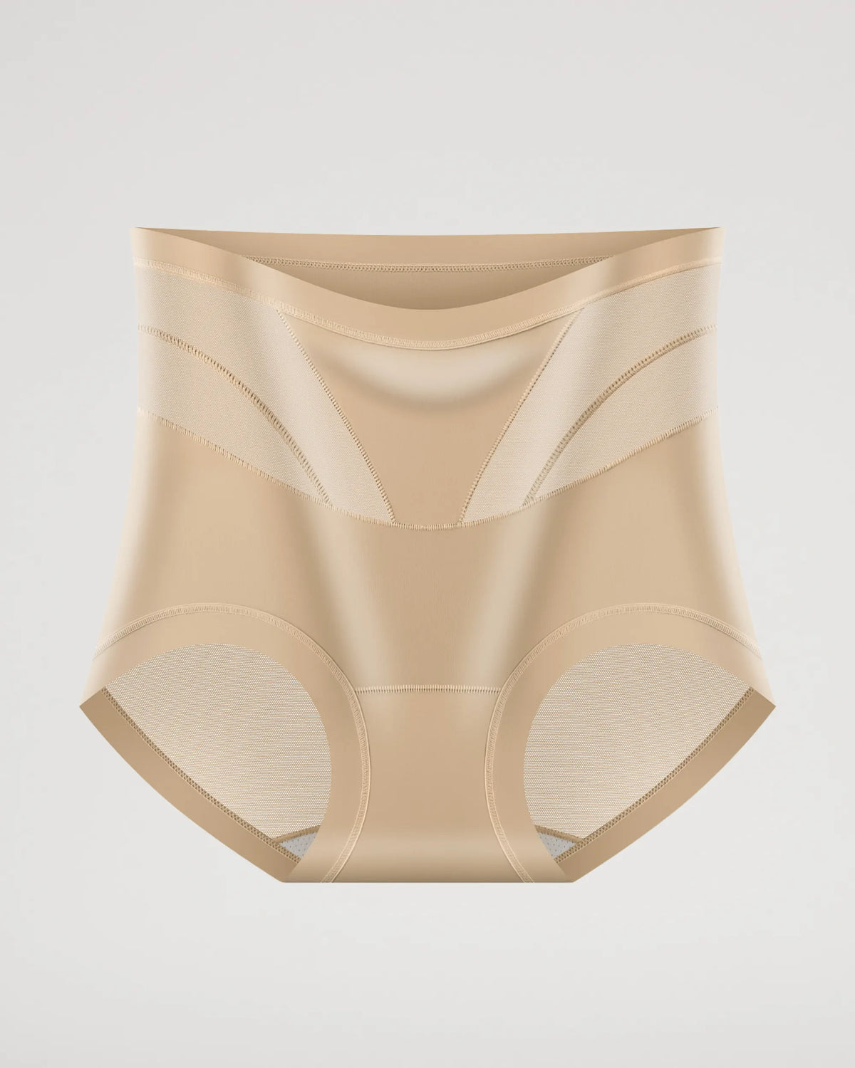 High-Waist Mesh Panel Butt-Lifting Briefs