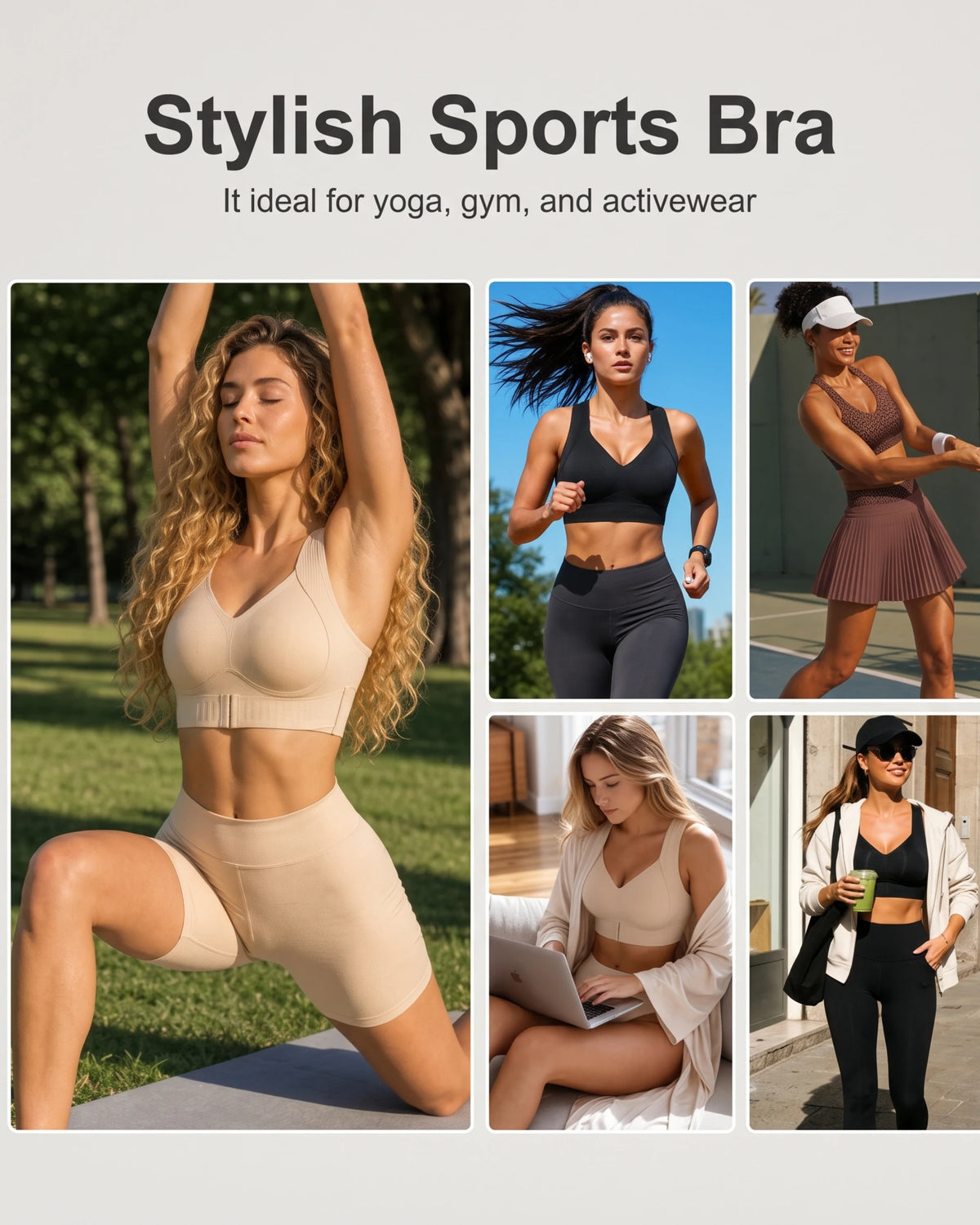 Seamless Front-Closure Wireless Posture Bra