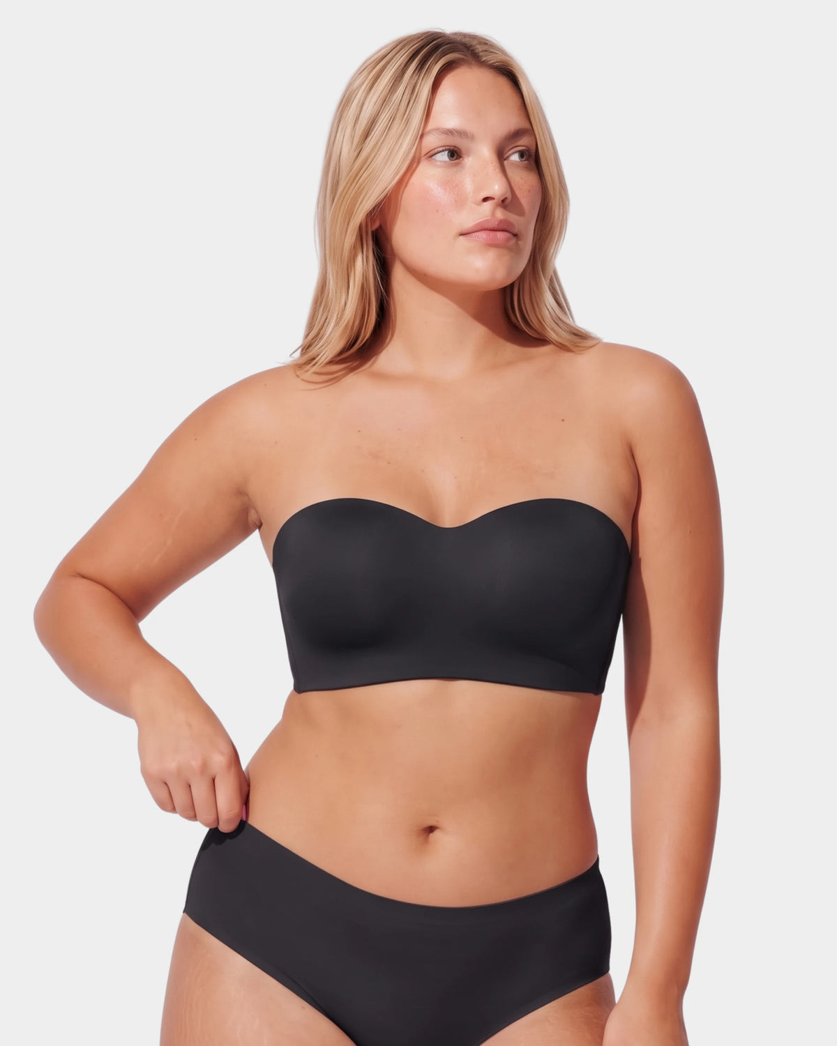 Sujetador sin tirantes sin costuras inalámbrico antideslizante con efecto push up (Jelly Bra)
