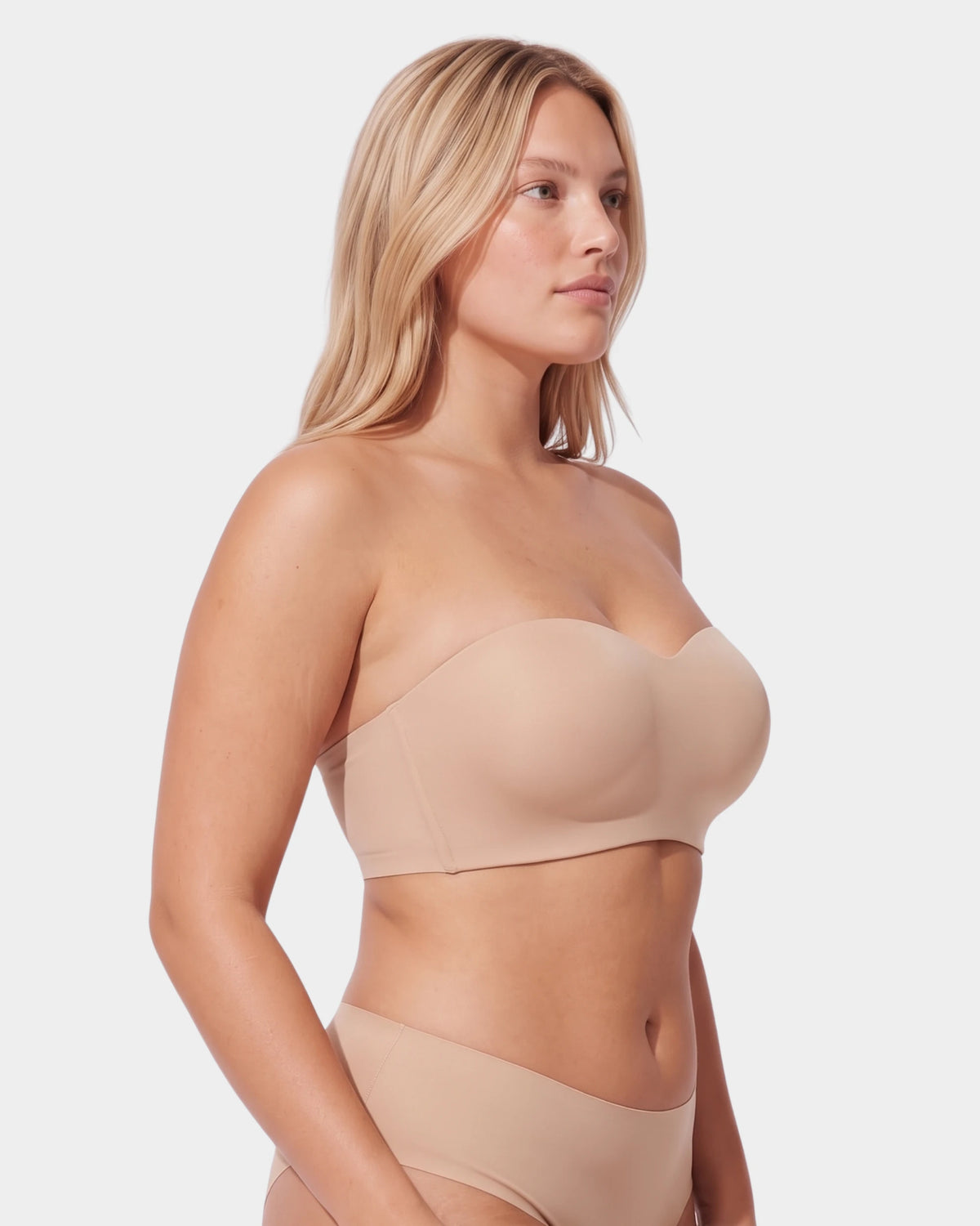 Sujetador sin tirantes sin costuras inalámbrico antideslizante con efecto push up (Jelly Bra)