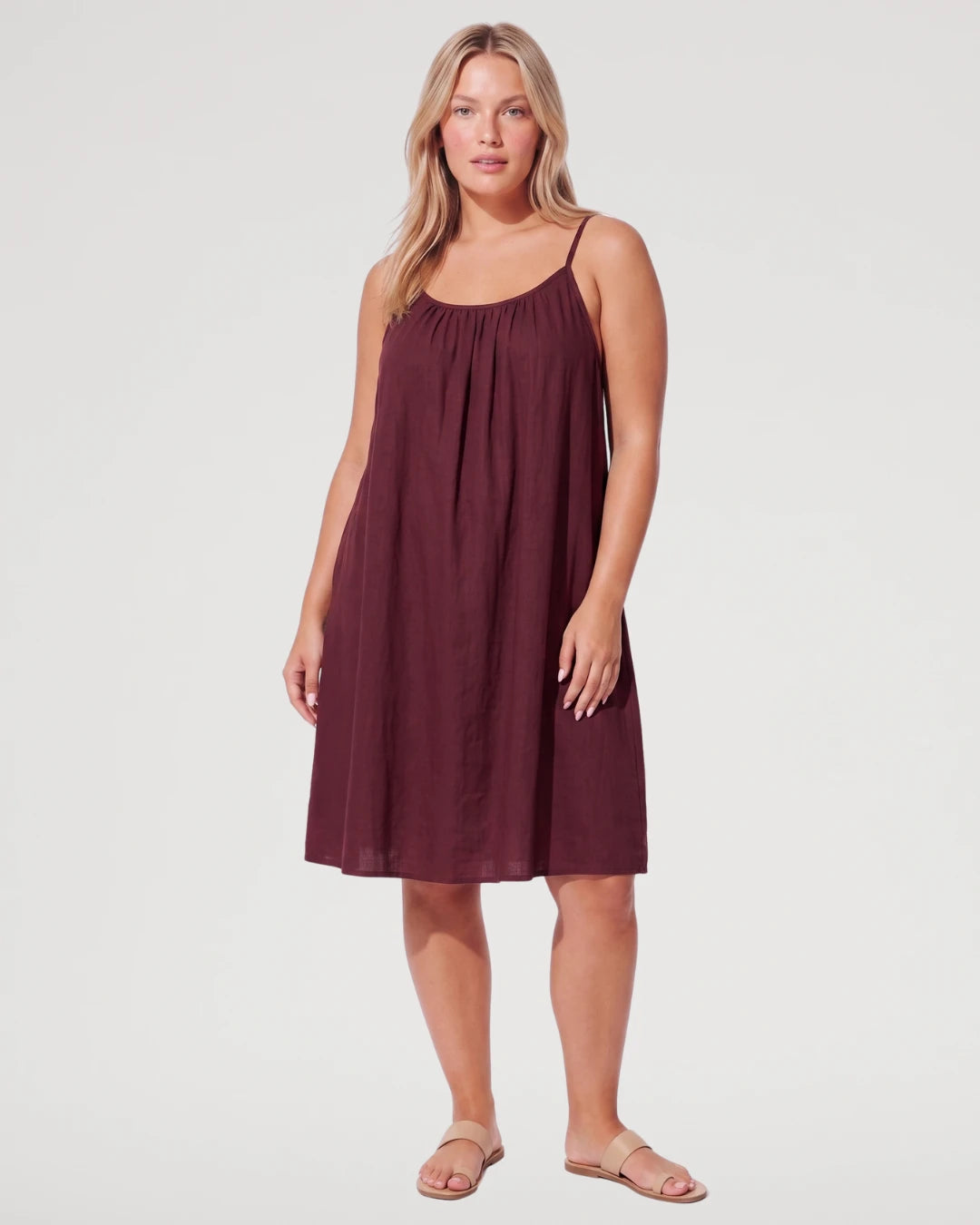 Casual Open-Back Spaghetti Strap Dress
