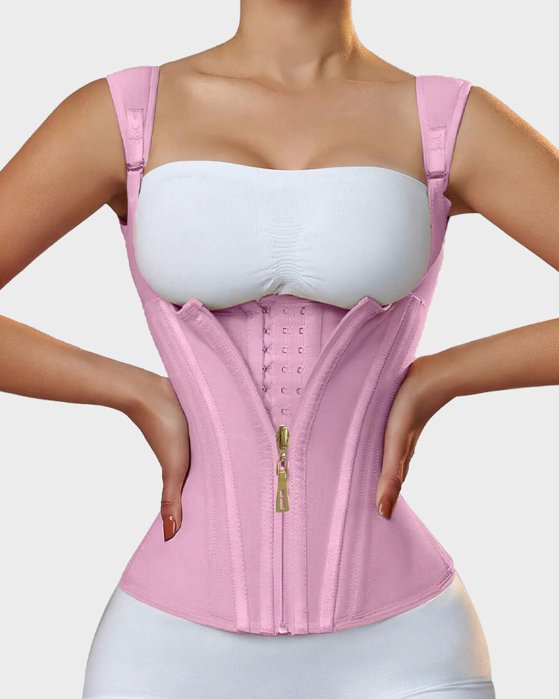 LilyCurve Double Waistband Corset Vest Waist Trainer in NU