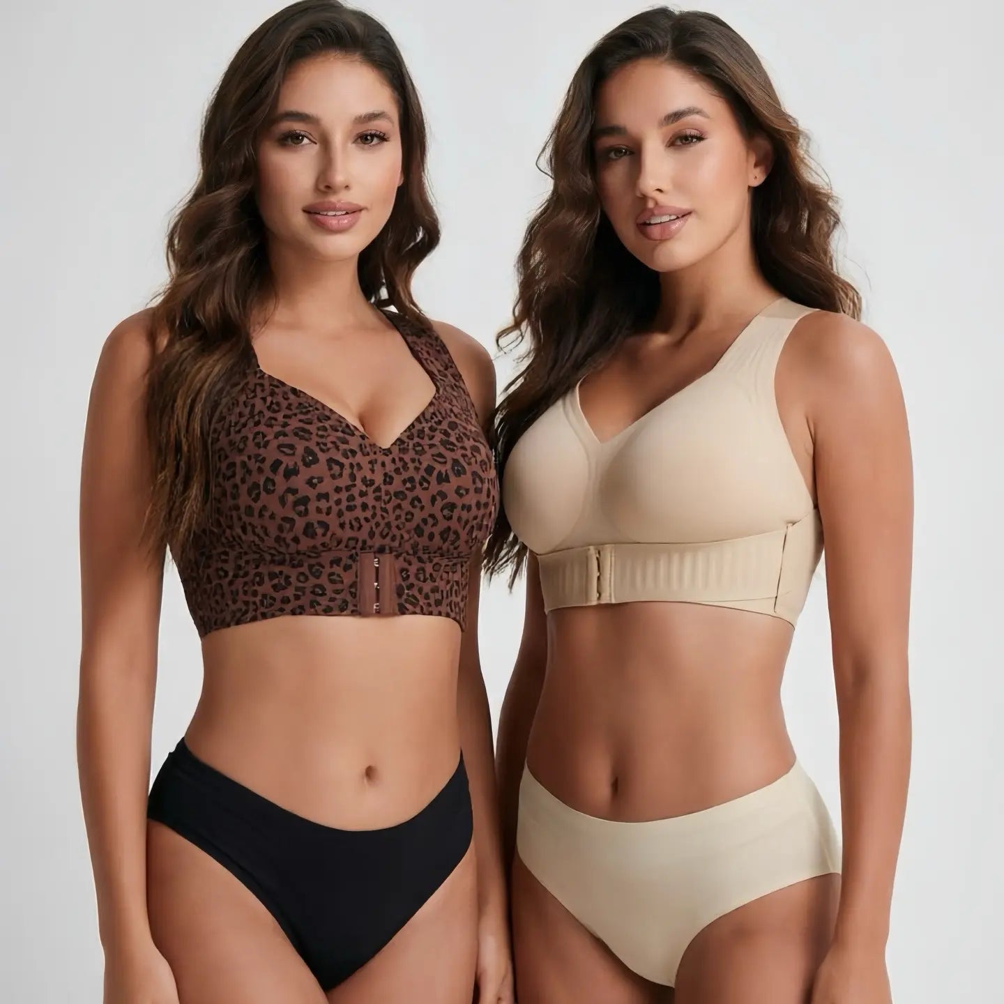 Seamless Front-Closure Wireless Posture Bra