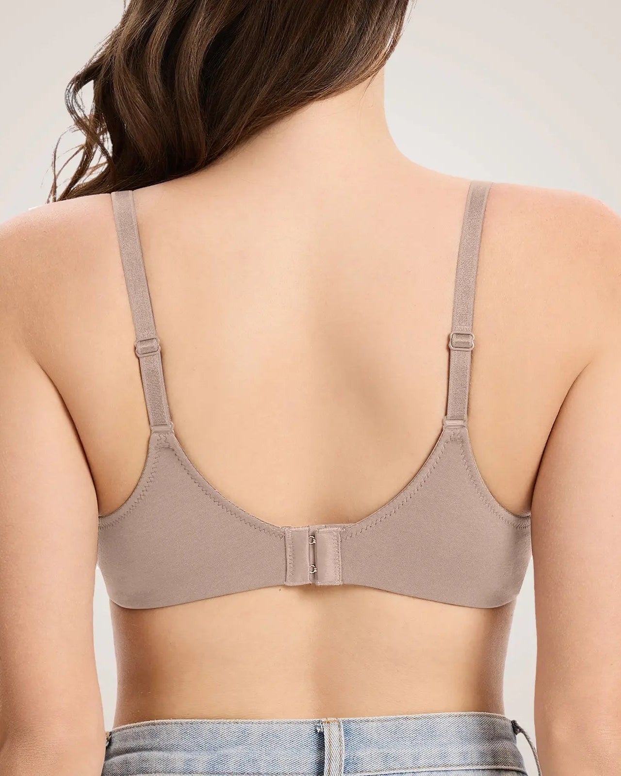 LilyCurve 3 Piece Wireless Comfy Plunge Bra Pack - Multicolor1 - View 4