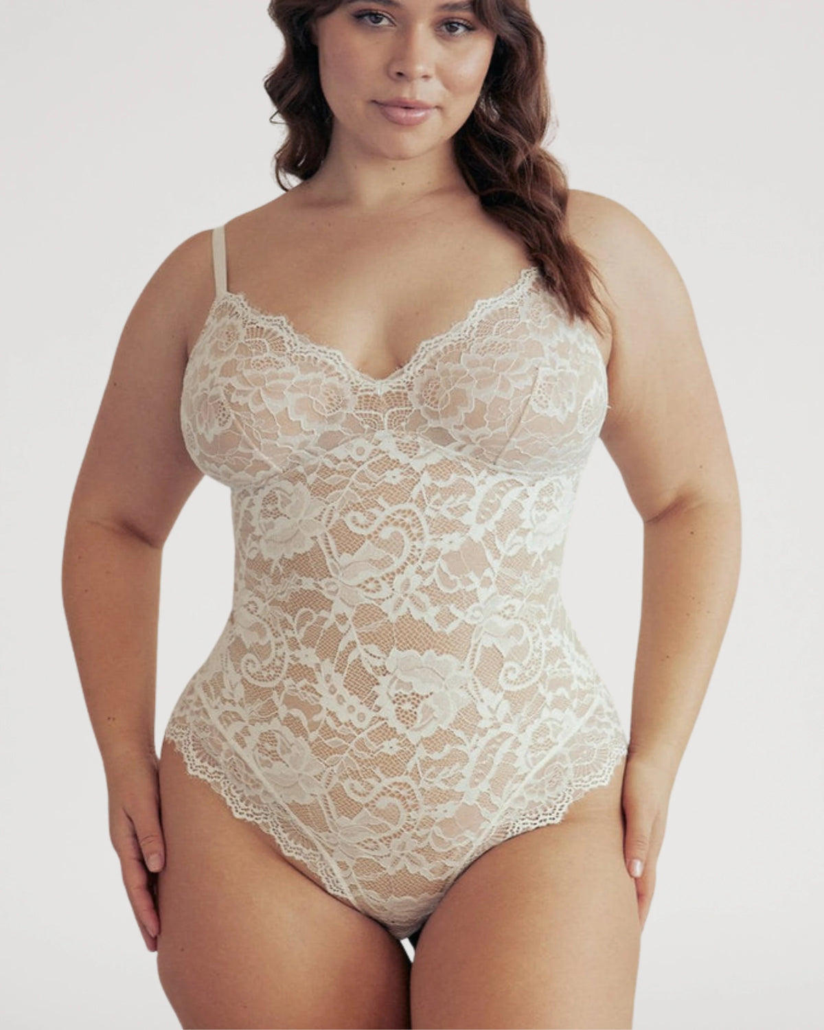 Lace V-Neck Breathable Bodysuit