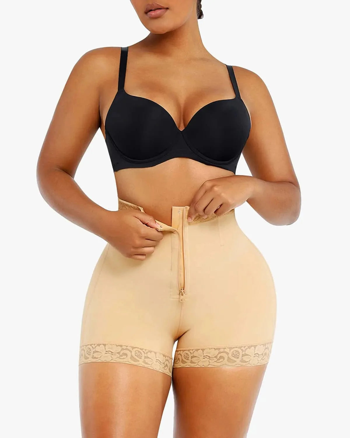 Lace Steel Boned Tummy Control & Butt Lifting Shaping Shorts