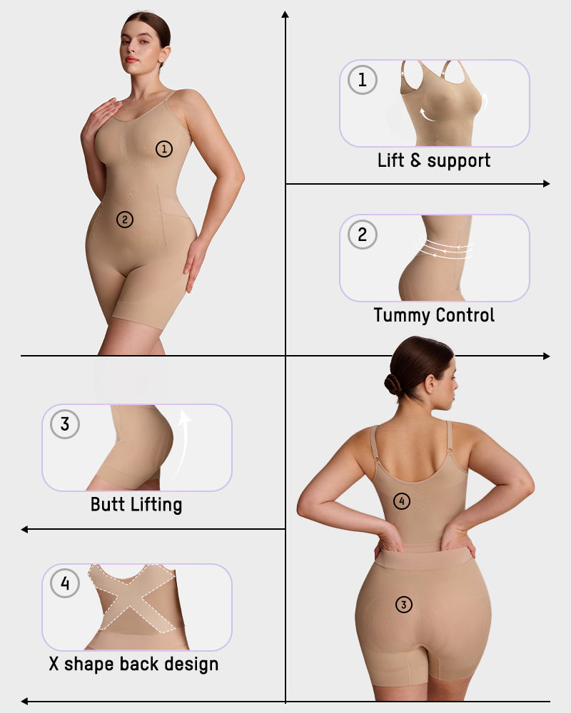 LilyCurve Easyslide Sculpting Bodysuit in NU