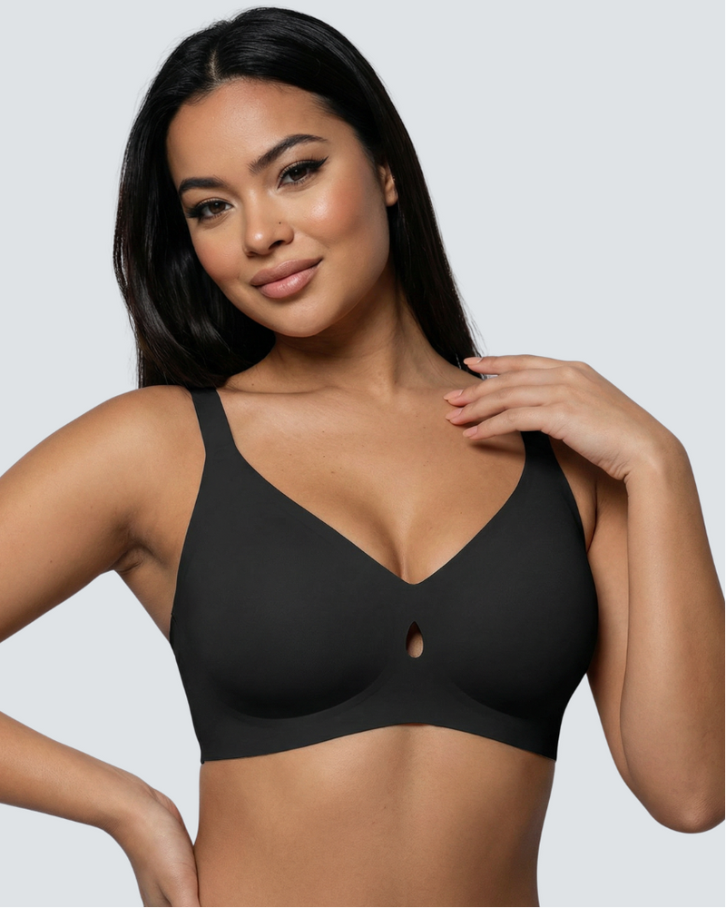 Wireless Breathable Jelly Bra - Black / S
