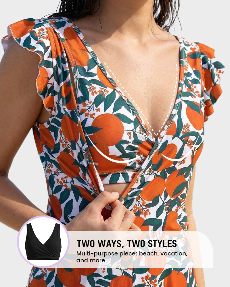 LilyCurve Built-in Bra Swim Romper