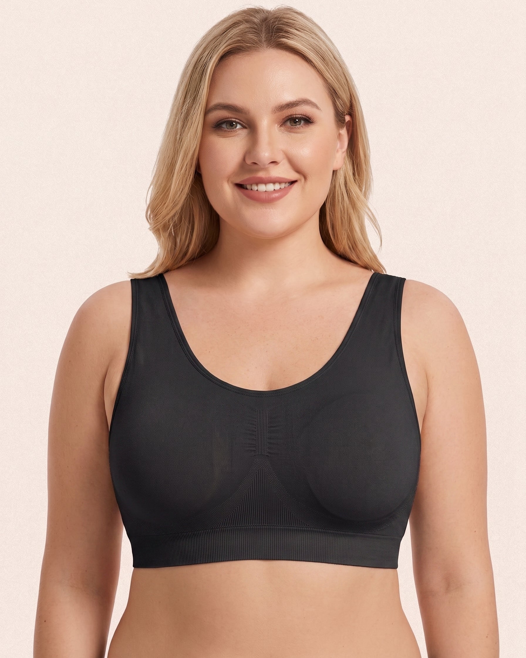 Comfort Wireless Full Coverage Push Up U Back Bra