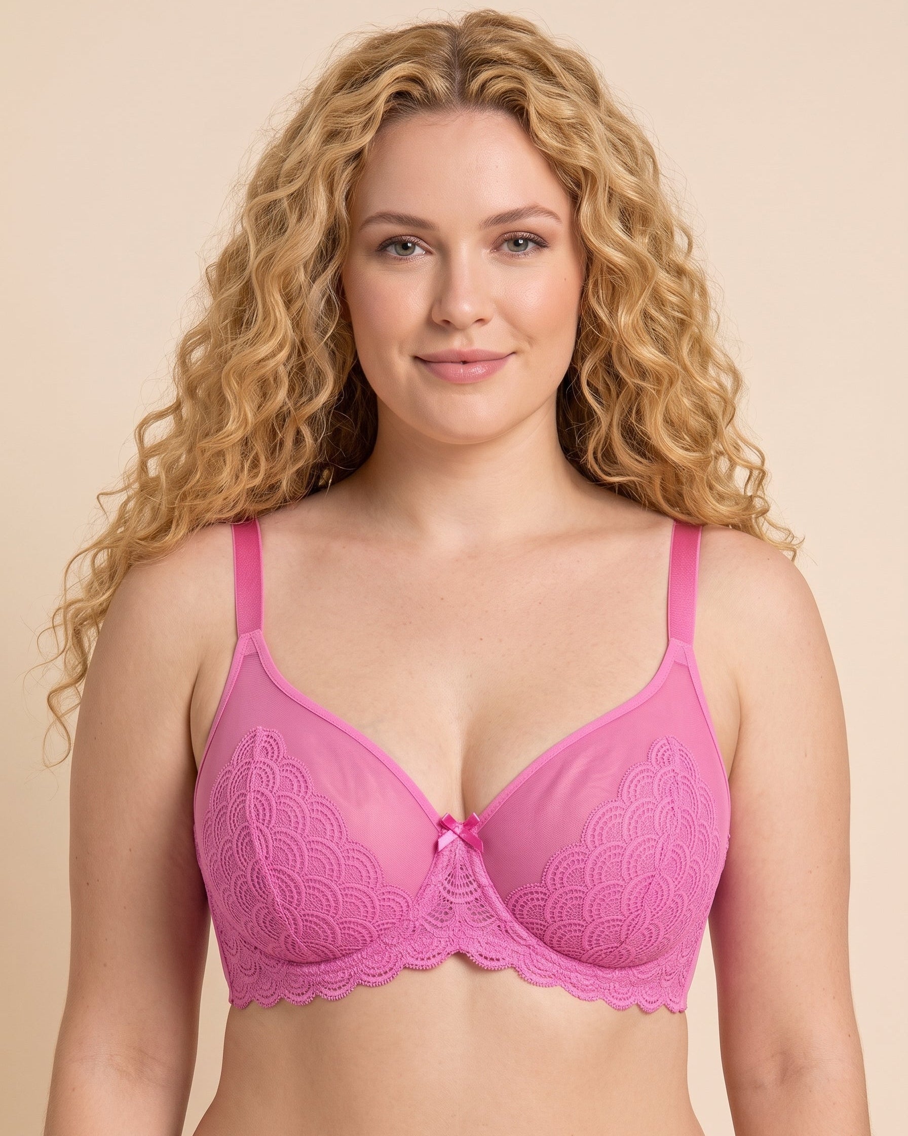 Lace Unlined Underwired Minimizer Bra