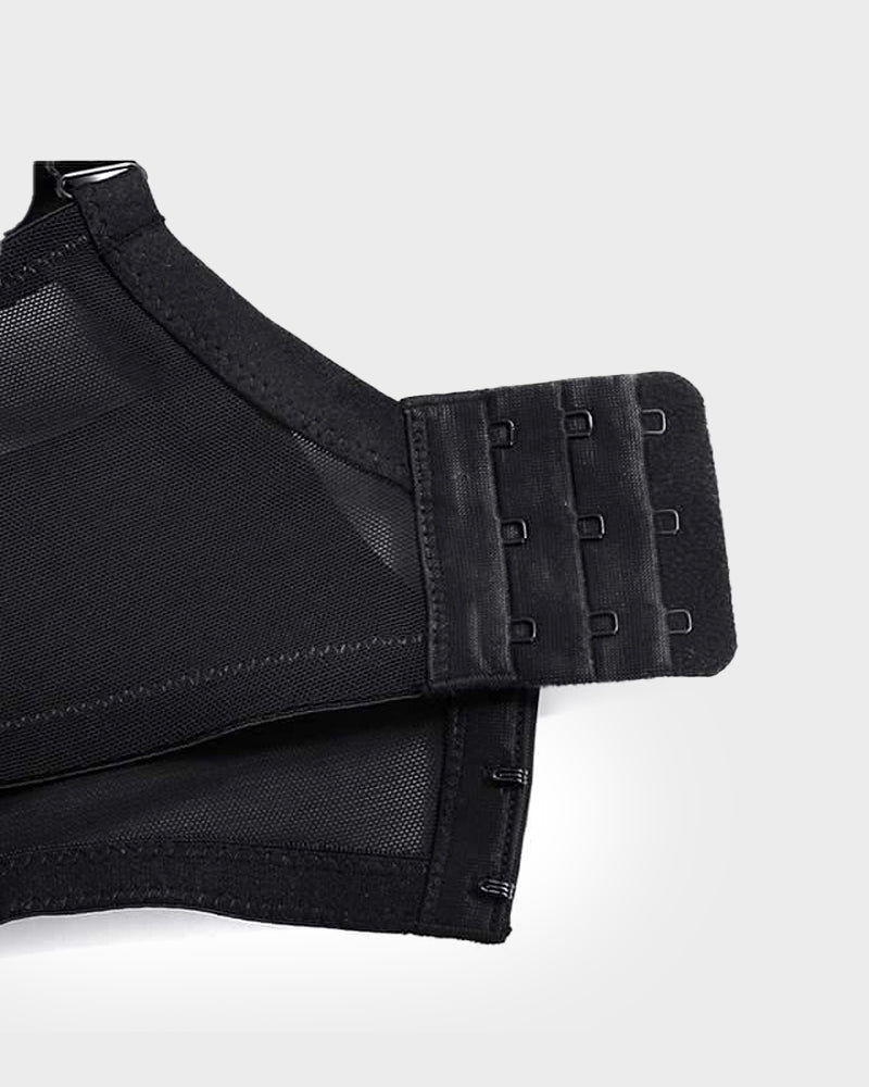 LilyCurve Ultra-Light Lace Underwire Push-Up Bra in BK