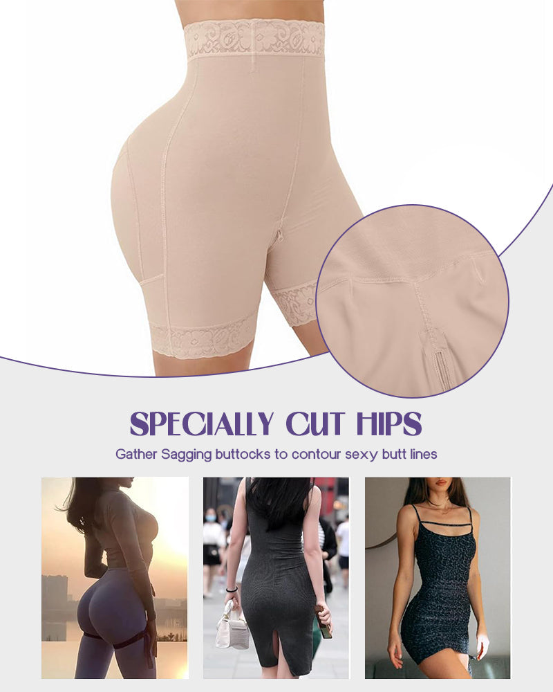 LilyCurve Sculpting Butt Lifter Tummy Control Shorts in BK
