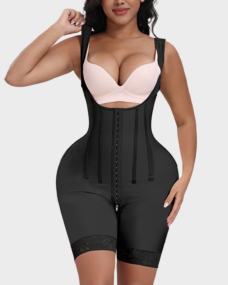 LilyCurve Fajas Colombianas Shapewear with Bones in BK