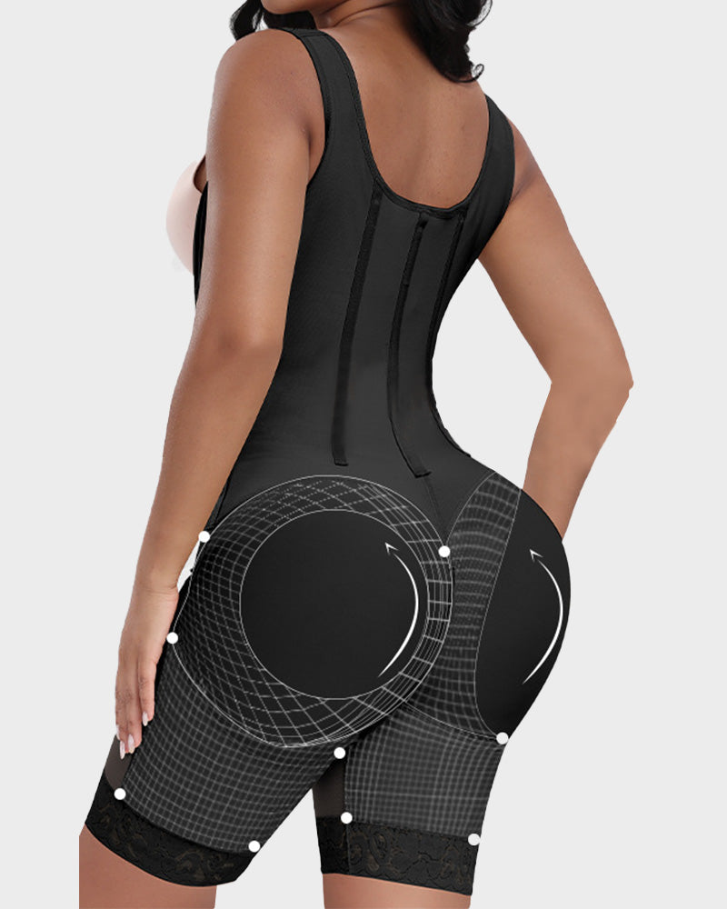 LilyCurve Fajas Colombianas Shapewear with Bones in BK