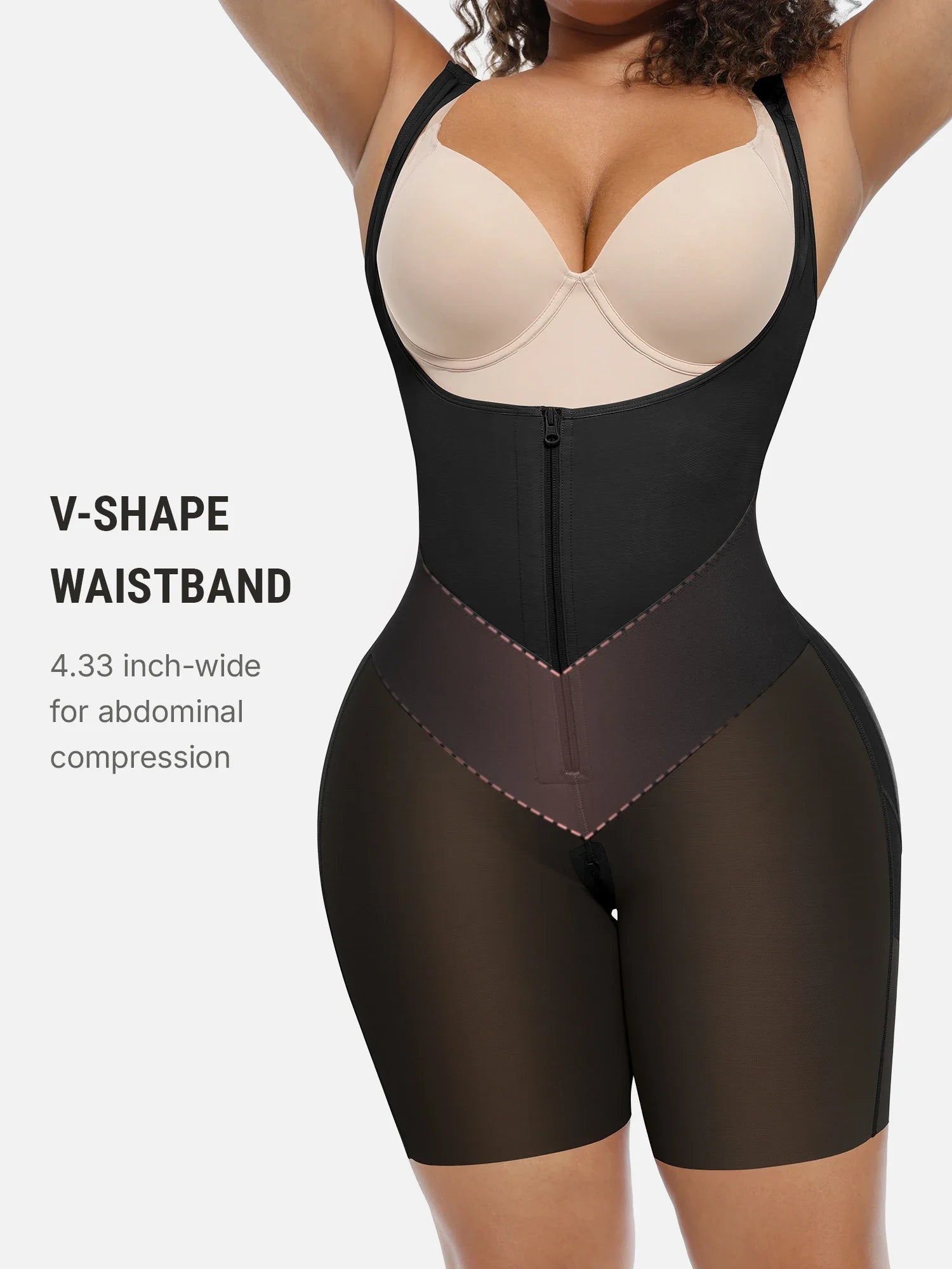 U-Shaped Full-Body Sculpting Faja Bodysuit