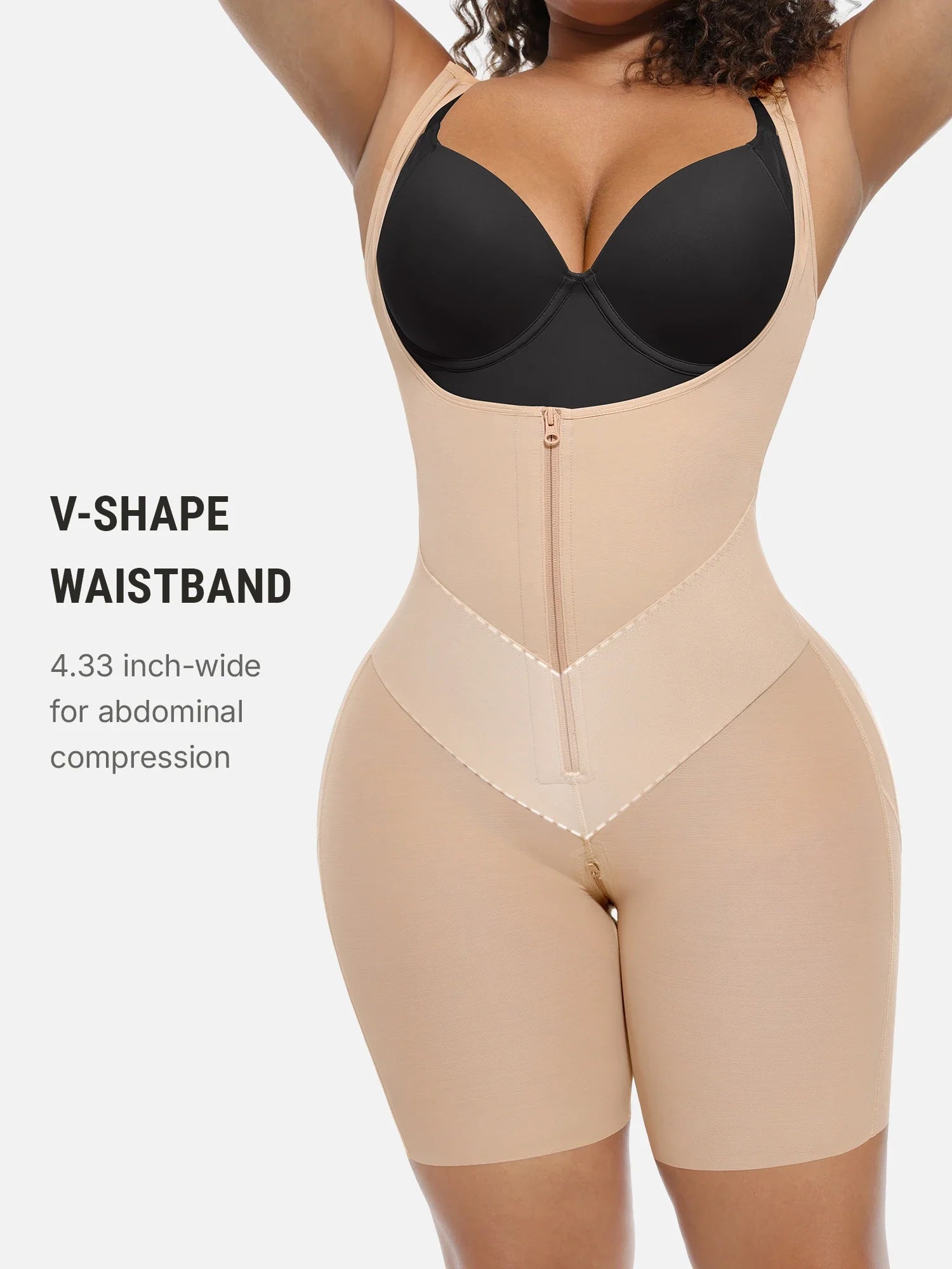 U-Shaped Full-Body Sculpting Faja Bodysuit