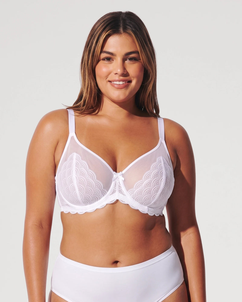 Lace Unlined Underwired Minimizer Bra