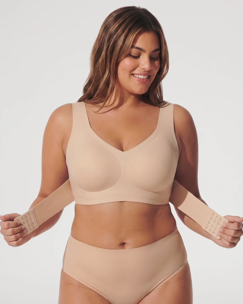 Seamless Front-Closure Wireless Posture Bra
