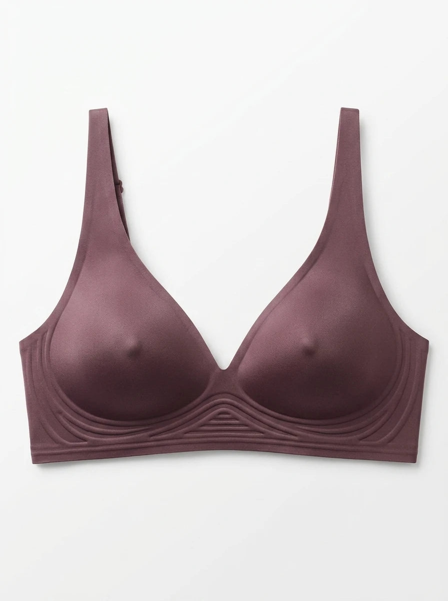 Wireless Push-Up Jelly Bra with Contoured Nipple Details
