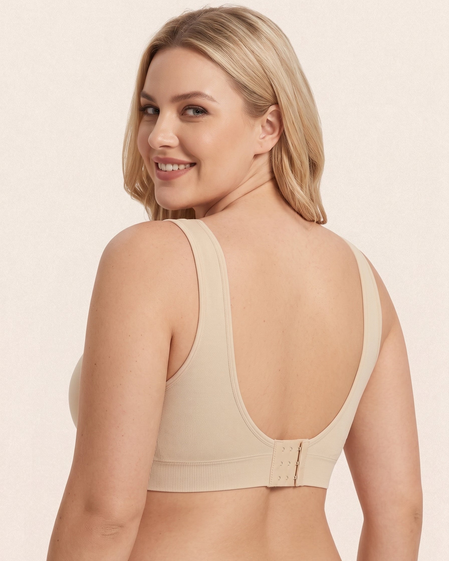 Comfort Wireless Full Coverage Push Up U Back Bra