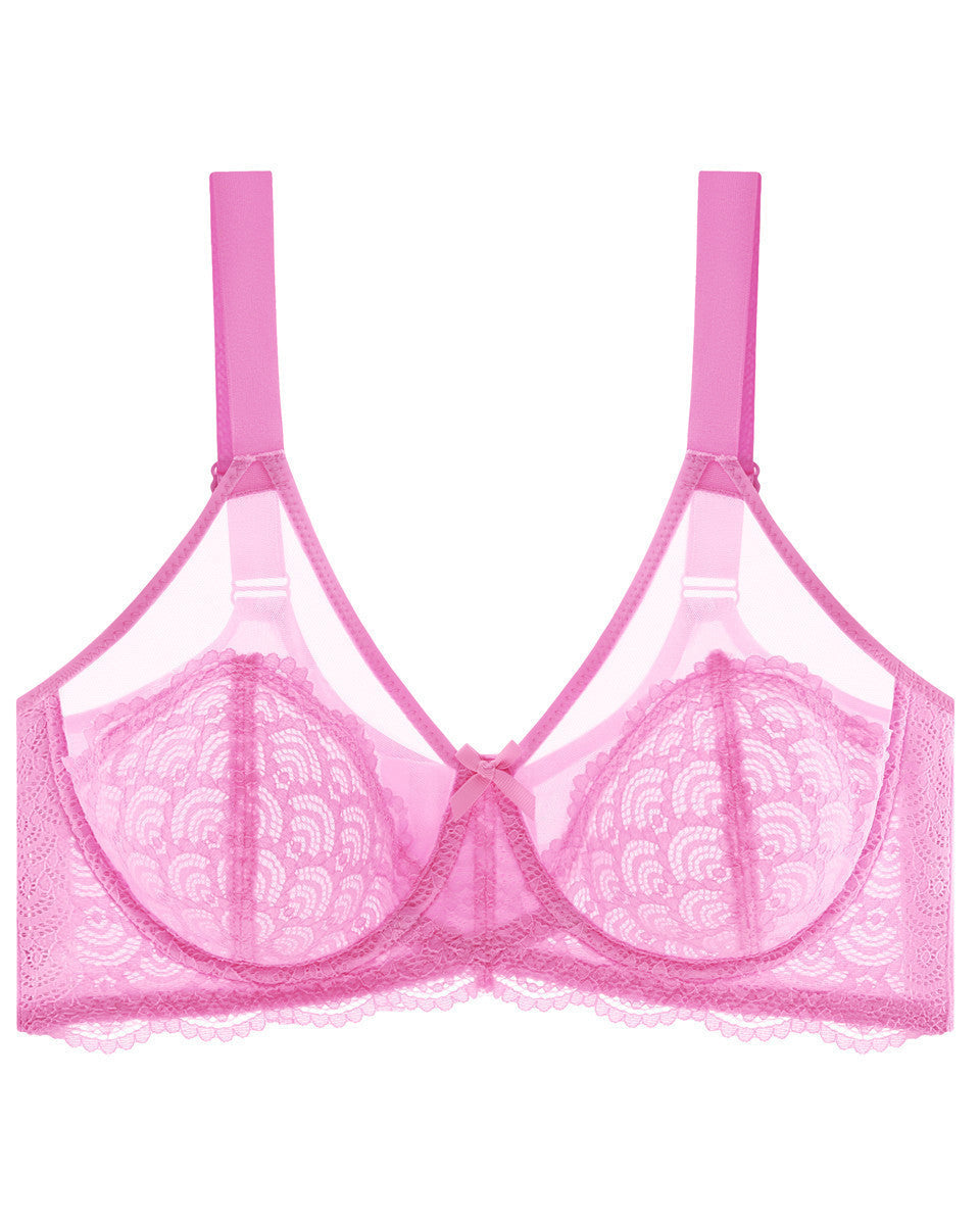 Lace Unlined Underwired Minimizer Bra