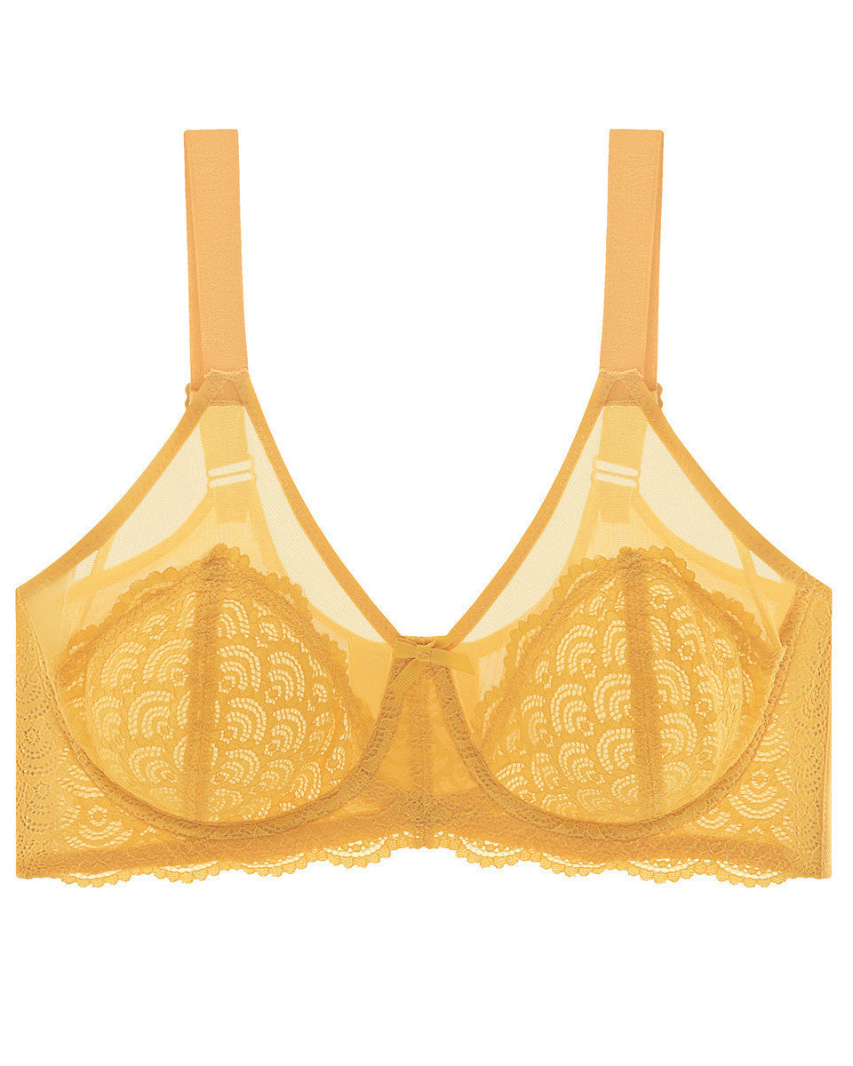 Lace Unlined Underwired Minimizer Bra