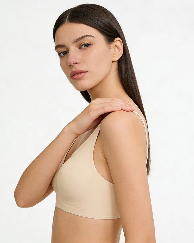 Wireless Push-Up Jelly Bra with Contoured Nipple Details