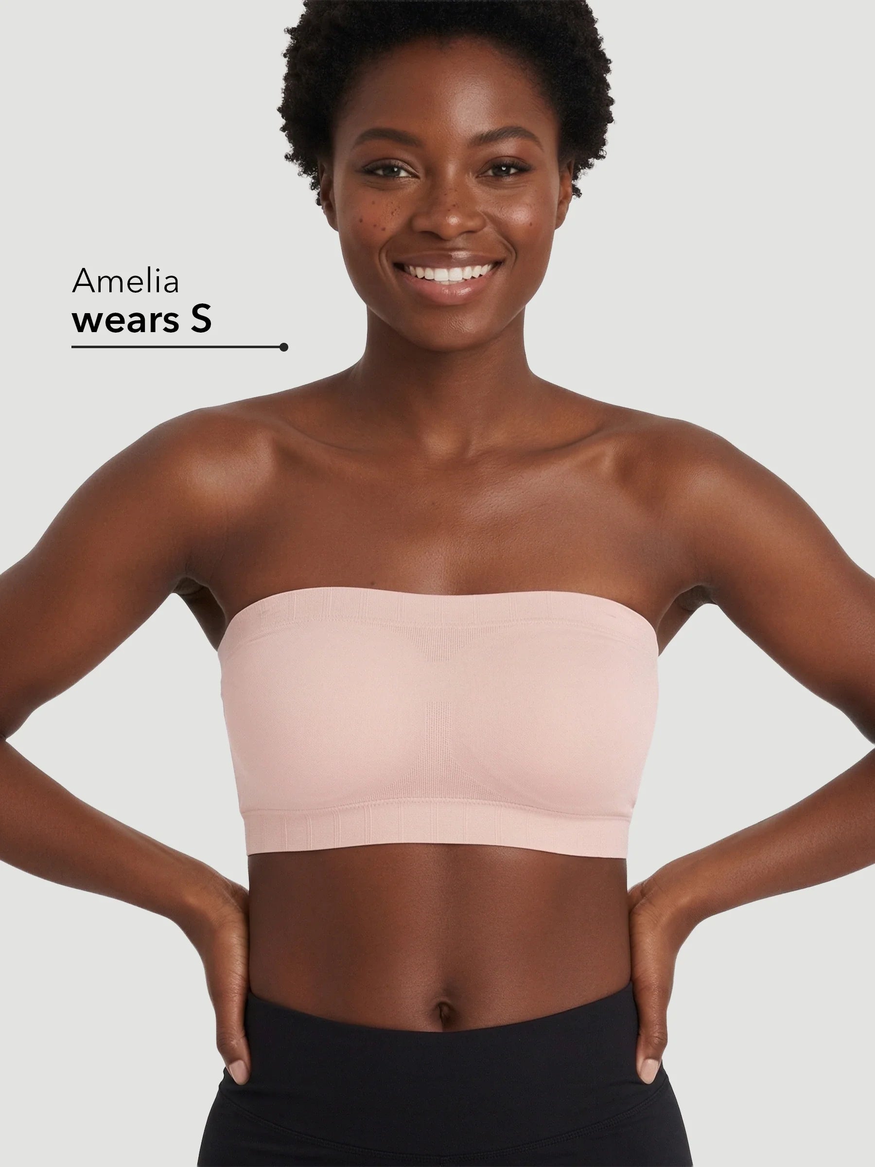 Convertible Strapless Bandeau Bra in M — multi-way strapless design, size